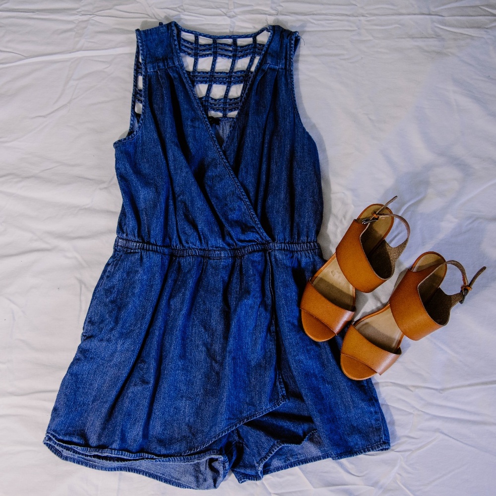 Denim Romper